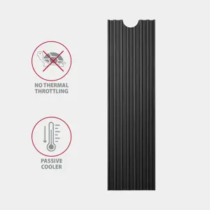 "AXAGON CLR-M2L3" pasyvusis - M.2 SSD, 80 mm SSD, ALU korpusas, silikoninės šiluminės pagalvėlės, aukštis 3 mm