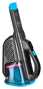 "Black & Decker" BHHV320J rankinis dulkių siurblys Mėlynas, titano spalvos, be maišelio