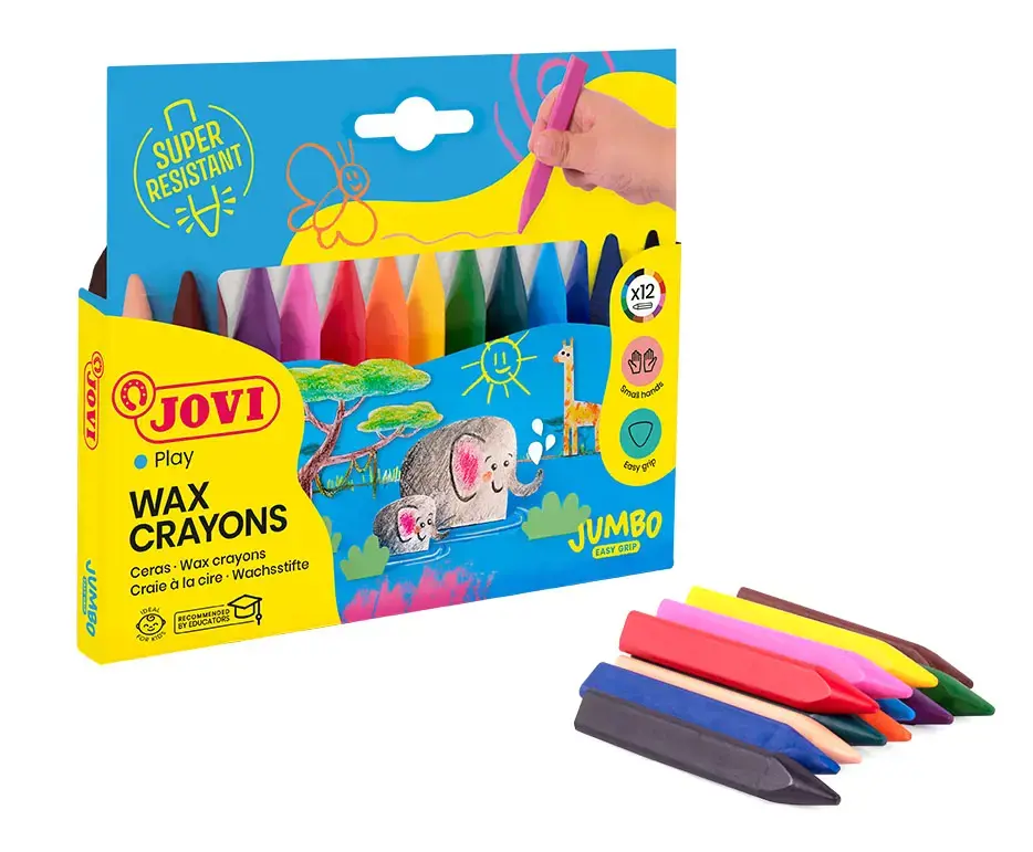 Tribriaunės vaškinės kreidelės JOVI TRIWAX