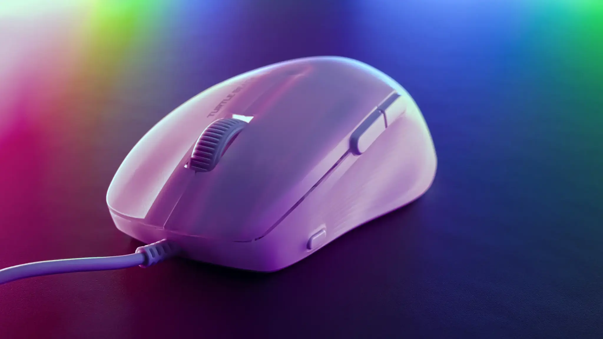 Turtle Beach Pure SEL - Ultra-Light Ergonomic RGB Gaming Mouse, 8K DPI Optical Sensor, Mechanical Switches, Pretension System, Pure PTFE glides, RGB Illumination White, Right-hand, Optical, USB Type-A, 8000 DPI, White