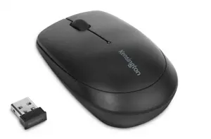 "Kensington Pro Fit®" belaidė mobilioji pelė - juoda, dvipusė, lazerinė, RF belaidė, 1000 DPI, juoda