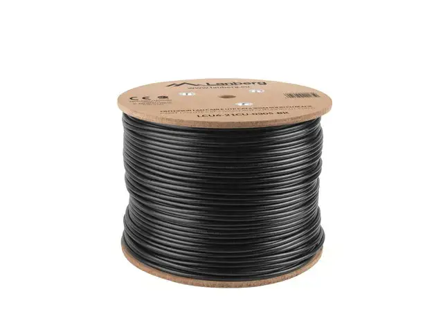 LANBERG LCU6-21CU-0305-BK Lanberg UTP daugiasluoksnis kabelis CU OUTDOOR, kat. 6, 305 m, juodas