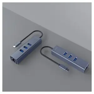 USB Centrmezgls Savio 3-port USB-C 3.1 GEN 1 hub with RJ-45 Gigabit Ethernet