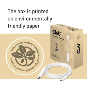 CLUB3D USB C to HDMI™ 2.0 UHD Cable Active 1.8 M./5.9 Ft., USB C, HDMI 2.0, 1.8 m, White