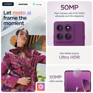 Motorola edge 60 pro, 16.9 cm (6.67"), 12 GB, 512 GB, 50 MP, Android 15, Purple