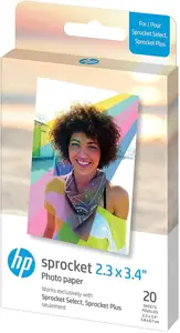 HP fotopopierius Sprocket Plus Zink 5,8x8,6 cm 20 lapų