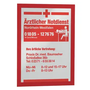 Rėmelis dokumentams DURABLE DURAFRAME® A4, 2 vnt./pak., raudonas