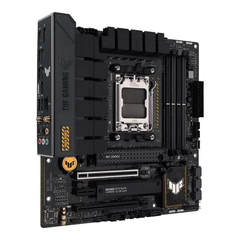 ASUS TUF GAMING B650M-PLUS WIFI, AMD, Socket AM5, DDR5-SDRAM, 128 GB, DIMM, dviejų kanalų