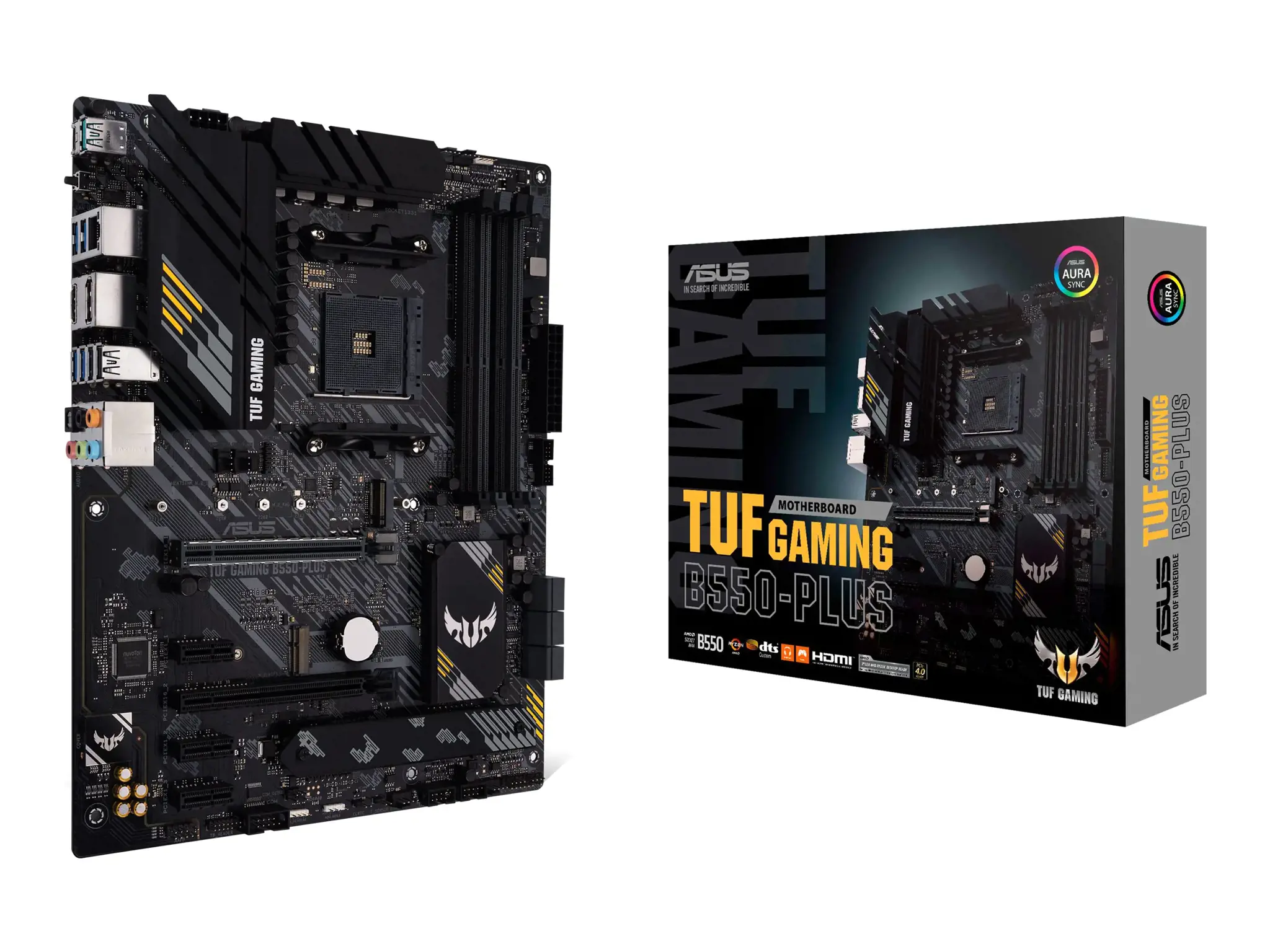 ASUS TUF Gaming B550-PLUS, AMD, "Socket AM4", 3 kartos "AMD Ryzen™ 3", 3 kartos "AMD Ryzen 5", 3 kartos "AMD Ryzen™ 7", 3 kartos..., "Socket AM4", DDR4-SDRAM, 128 GB