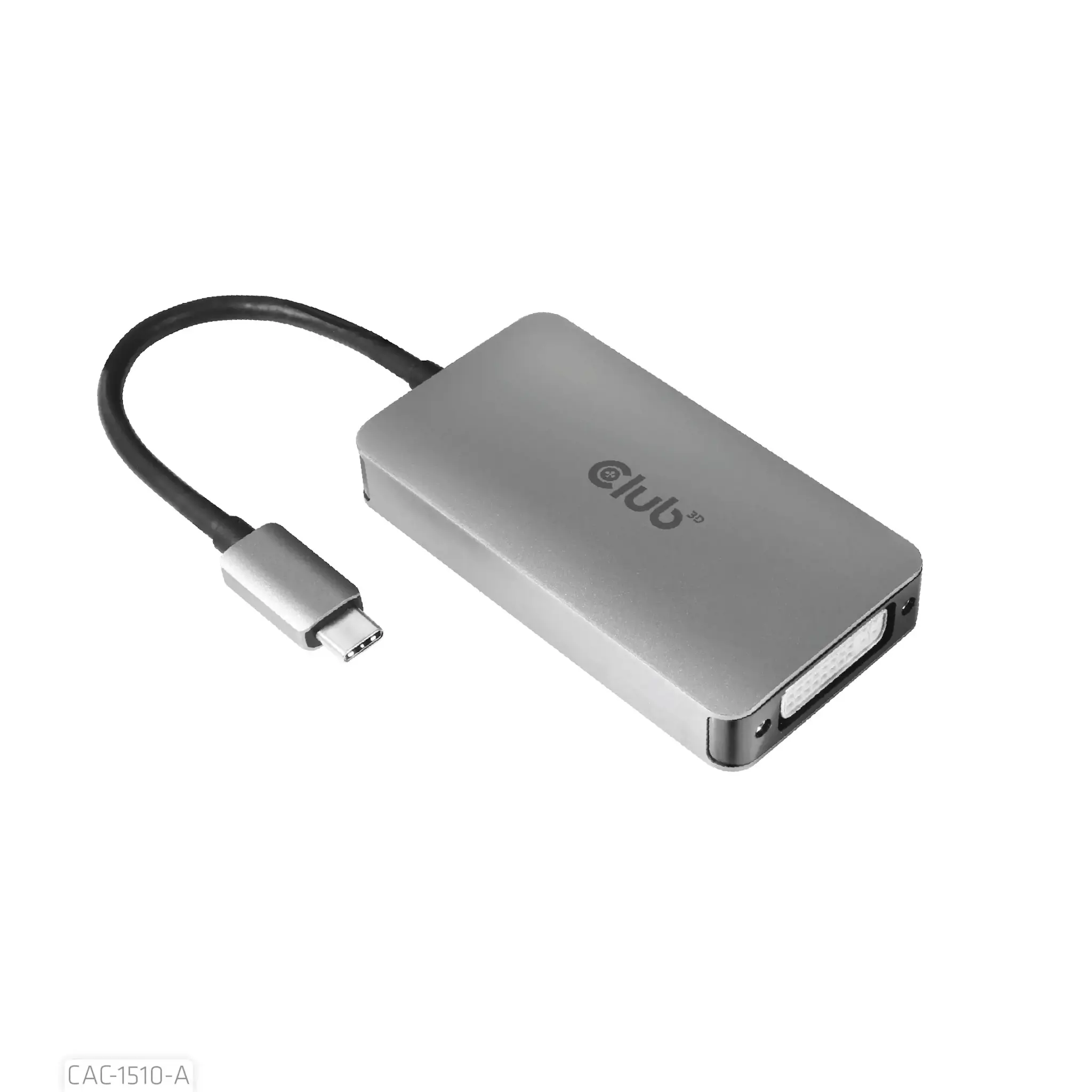 CLUB3D USB3.2 Gen1 Type-C to Dual Link DVI-D HDCP OFF version Active Adapter M/F for Apple Cinema Displays, 0.25 m, USB Type-C, DVI, Male, Female, 3840 x 2160