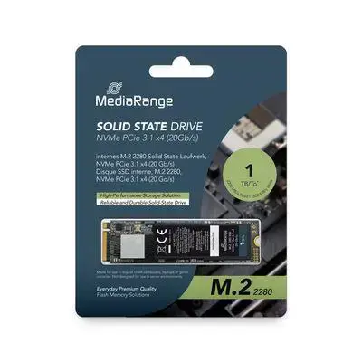 SSD MEDIARANGE S3100 1TB M.2 TLC Write speed 1800 MBytes/sec Read speed 2200 MBytes/sec TBW 400 TB MTBF 150000 hours MR1033