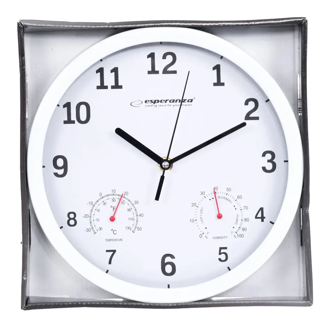 ESPERANZA EHC016K WALL CLOCK LYON  BLACK