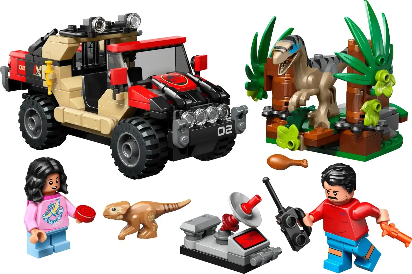 LEGO JURASSIC WORLD 76972 Raptor Off-Road Escape