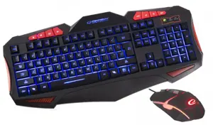 ESPERANZA EGK3000 MULTIMEDIA ILLUMINATED WIRED USB GAMING KEYBOARD WITH MOUSE SET SHELTER