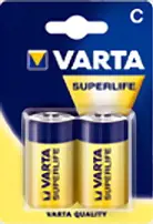 Varta Superlife C, Vienkartinė baterija, C, cinko anglis, 1,5 V, 1 vnt., 50 mm