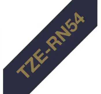 Brother TZE-RN54, Gold on navy, TZe, Black, Thermal transfer, China, 5 year(s)