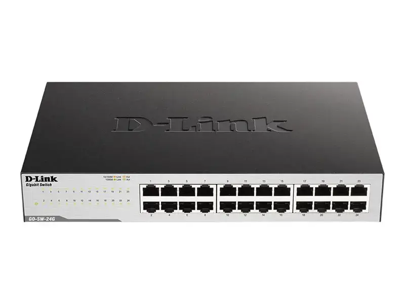 D-Link GO-SW-24G, nevaldomas, L2, Gigabit Ethernet (10/100/1000), dvipusis duomenų perdavimas, montuojamas į stovą, 1U