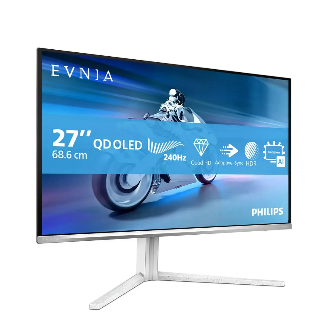 Philips 27M2N6501L/00 | 27 " | QD-OLED | 16:9 | 240 Hz | 0.03 ms | 2560 x 1440 pixels | 400 cd/m² | HDMI ports quantity 2 | White