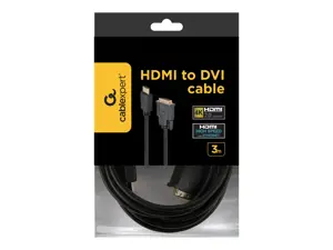 GEMBIRD CC-HDMI-DVI-10 Gembird HDMI-DVI kabelis su paauksuotomis jungtimis, 3 m, nefasuotas