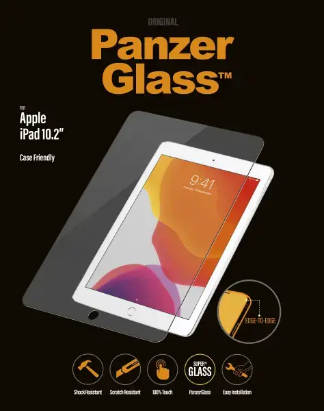 PanzerGlass™ Apple iPad 10.2″ | Ekrano apsauga Stiklas, Skaidri ekrano apsauga, 25,9 cm (10,2"), grūdintas stiklas, polietileno tereftalatas (PET), 57 g, 1 vnt.