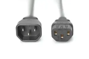 DIGITUS maitinimo laidas IEC C13/C14 M/F juodas 1 8 m nefasuotas