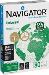 A4 Biuro popierius Navigator Universal CO2 Neutral, 80 g/m², 500 psl.