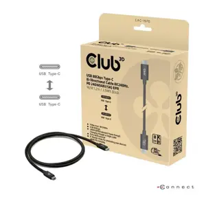 CABLE USB-C TO USB-C 1.2M/BLACK CAC-1570 CLUB3D