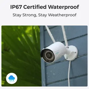Reolink W320 - 5MP Outdoor Security Camera, 2.4/5 GHz Wi-Fi, Person/Vehicle/Animal Detection, 100ft Night Vision, IP security camera, Outdoor, Wired & Wireless, Google Assistant, External, Wall