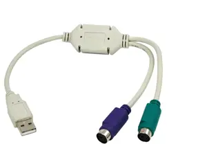 "Logilink" USB ir PS/2 x2 adapteris : 2x Mini DIN 6 kontaktų FM, USB M