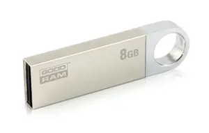 "Goodram UUN2", 8 GB, A tipo USB, 2.0, 20 MB/s, be dangtelio, sidabrinės spalvos