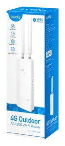 Cudy Indoor/Outdoor 4G Cat 6 AC1200 Wi-Fi Router, LT700 Outdoor 1.0 wireless router Gigabit Ethernet Dual-band (2.4 GHz / 5 GHz) White