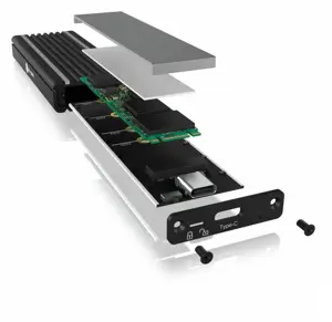 ICY BOX IB-1824ML-C31 USB Type-C korpusas M.2 NVMe SSD - su RGB apšvietimu
