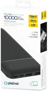 Platinet power bank 10000mAh PMPB10W705, baltos spalvos