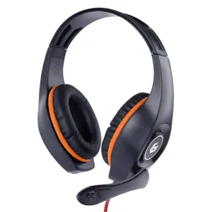 GEMBIRD MHS-03-BKRD Stereo ausinės su mikrofonu juodos spalvos su raudonu žiedu