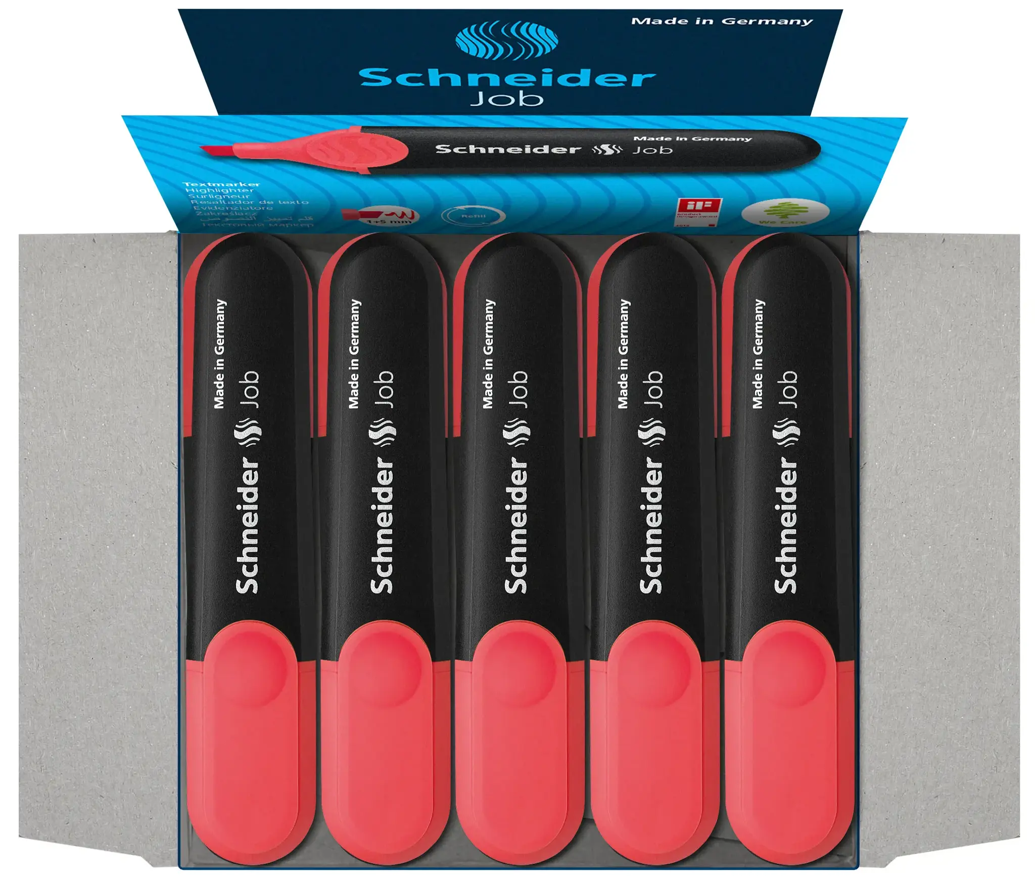 Teksto žymeklis SCHNEIDER JOB 1-5 mm, raudona sp.