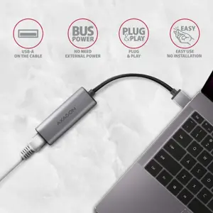 Axagon ADE-25R SUPERSPEED USB-A 2.5 GIGABIT ETHERNETKompaktiškas aliuminio USB-A 3.2 Gen 1 2.5 Gigabit Ethernet 10/100/1000/2500 Mbps adapteris su automatiniu diegimu.
