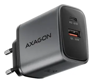 MOBILE CHARGER WALL USB 67W/GAN 2PORT ACU-PQ67 AXAGON
