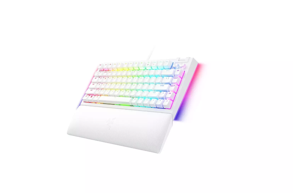 "Razer BlackWidow V4" 75 % mechaninė žaidimų klaviatūra, JAV išdėstymas, laidinė, balta