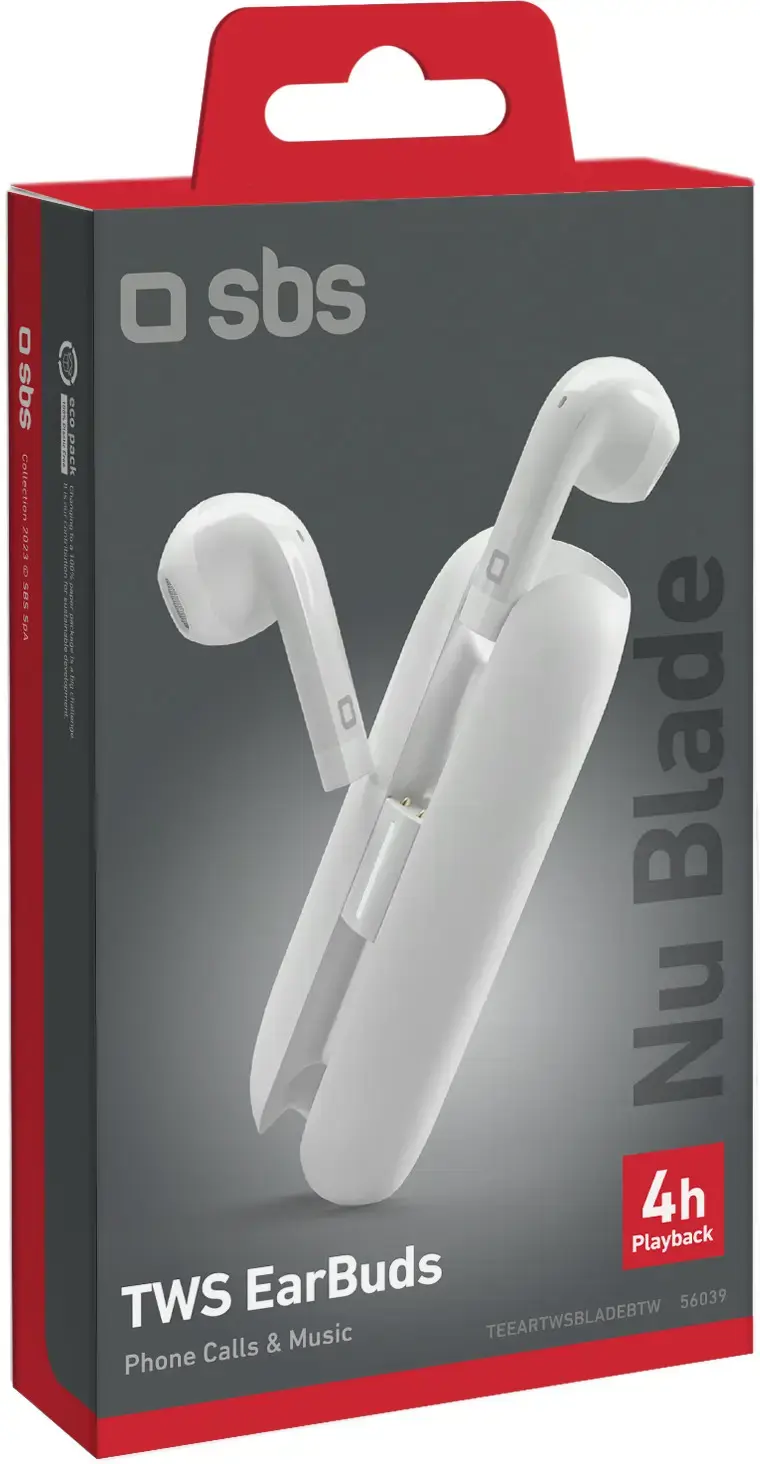SBS wireless earbuds Nu Blade TWS, white