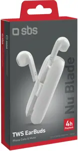 SBS wireless earbuds Nu Blade TWS, white
