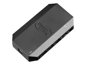 DeepCool FH-10, Ventiliatoriaus valdiklis, Juodas, 4 kontaktų, Ventiliatorius, 80 mm, 46 mm