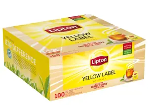Aukščiausios kokybės juodoji arbata LIPTON Yellow, 100 x 1,8 g, pop. vok.