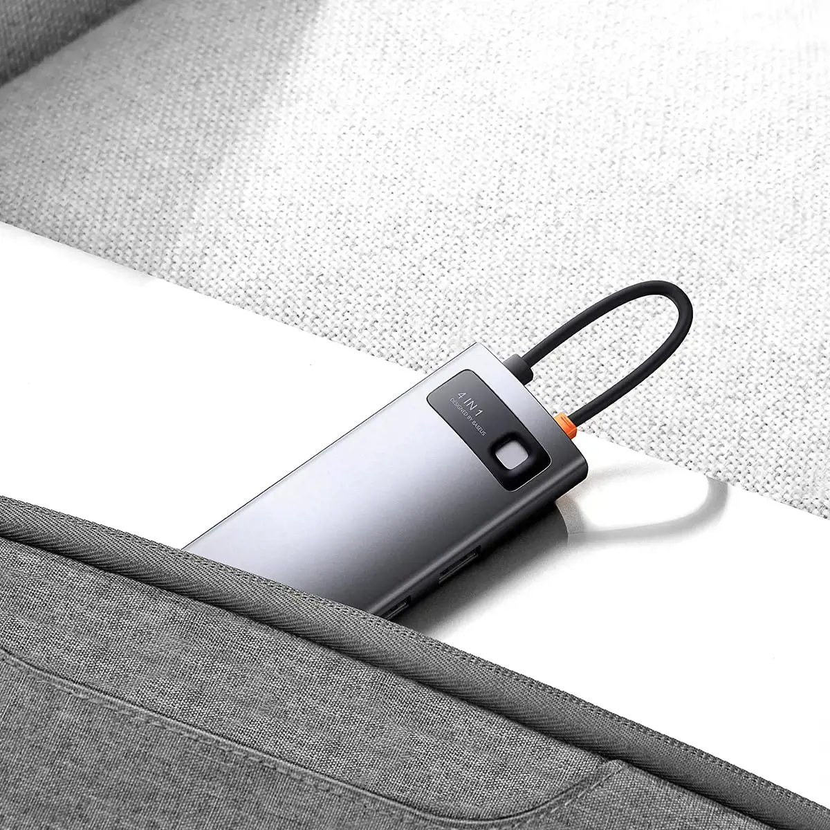 Hub 4in1 Baseus Metal Gleam Series, USB-C to 4x USB 3.0