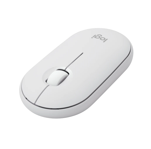 "Logitech Pebble 2 M350s", dvipusis, optinis, RF belaidis + "Bluetooth", 4000 DPI, baltas