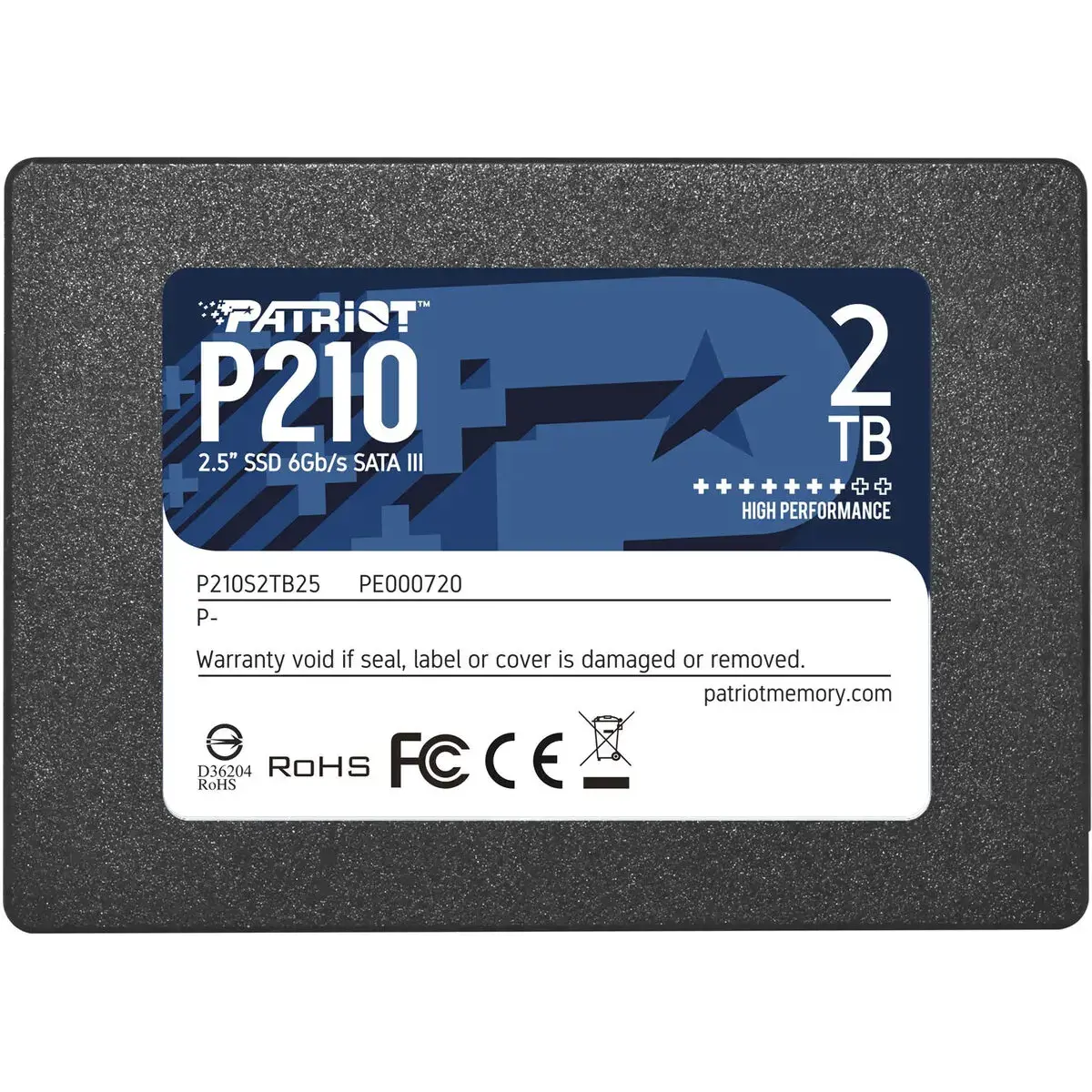 SSD diskas PATRIOT MEMORY P210 2 TB, 2.5", Serial ATA III