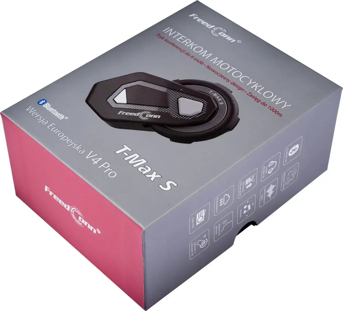 "FreedConn T-Max S V4 Pro" vieno motociklo domofonas