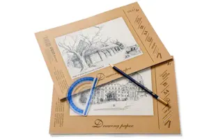 Braižybos ir piešimo popierius SMLT A4, 160 g/m2, 20 lapų, klijuotas