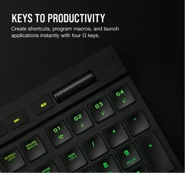 CORSAIR K100 RGB AIR belaidė itin plona mechaninė žaidimų klaviatūra su RGB LED apšvietimu CHERRY ULP Tactile Black