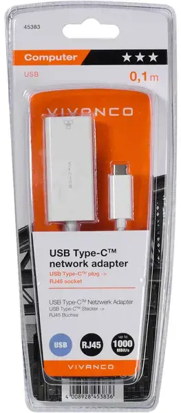 "Vivanco" USB-C - LAN RJ45 adapteris (45383)