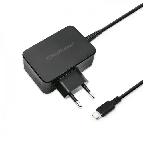 QOLTEC 51024 Įkroviklis 65W / 5-20V / 3-3,25A / C tipo USB / PD / juodas